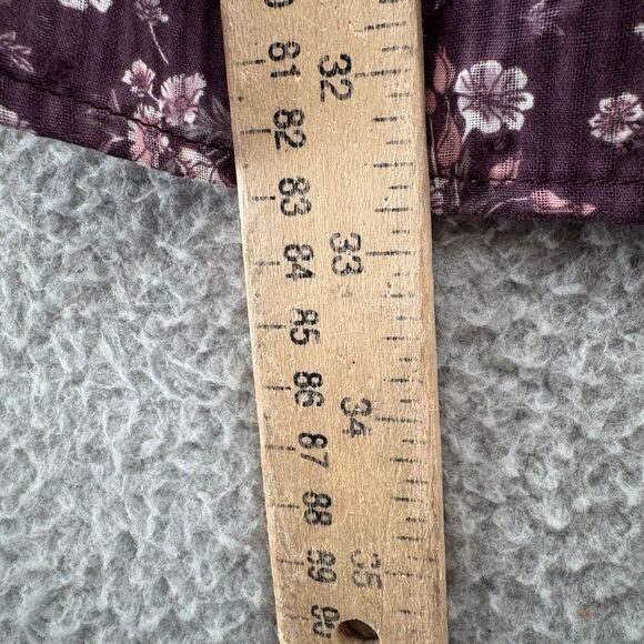 Altar’d State Floral Boho Cottagecore Mini Dress Purple Wine Long Sleeve Small - Picture 7 of 12